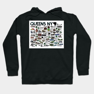 Queens NY Map Hoodie